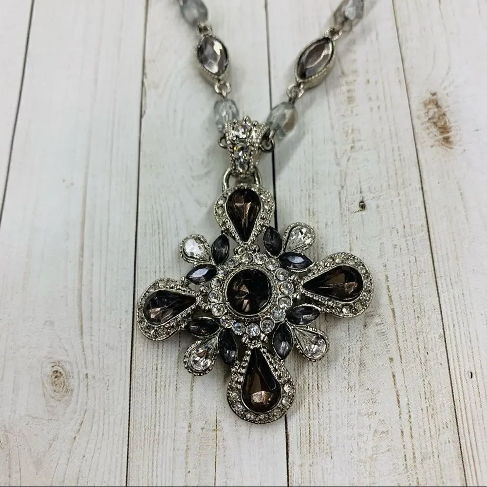 Smoky Crystal Necklace‎